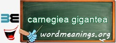 WordMeaning blackboard for carnegiea gigantea